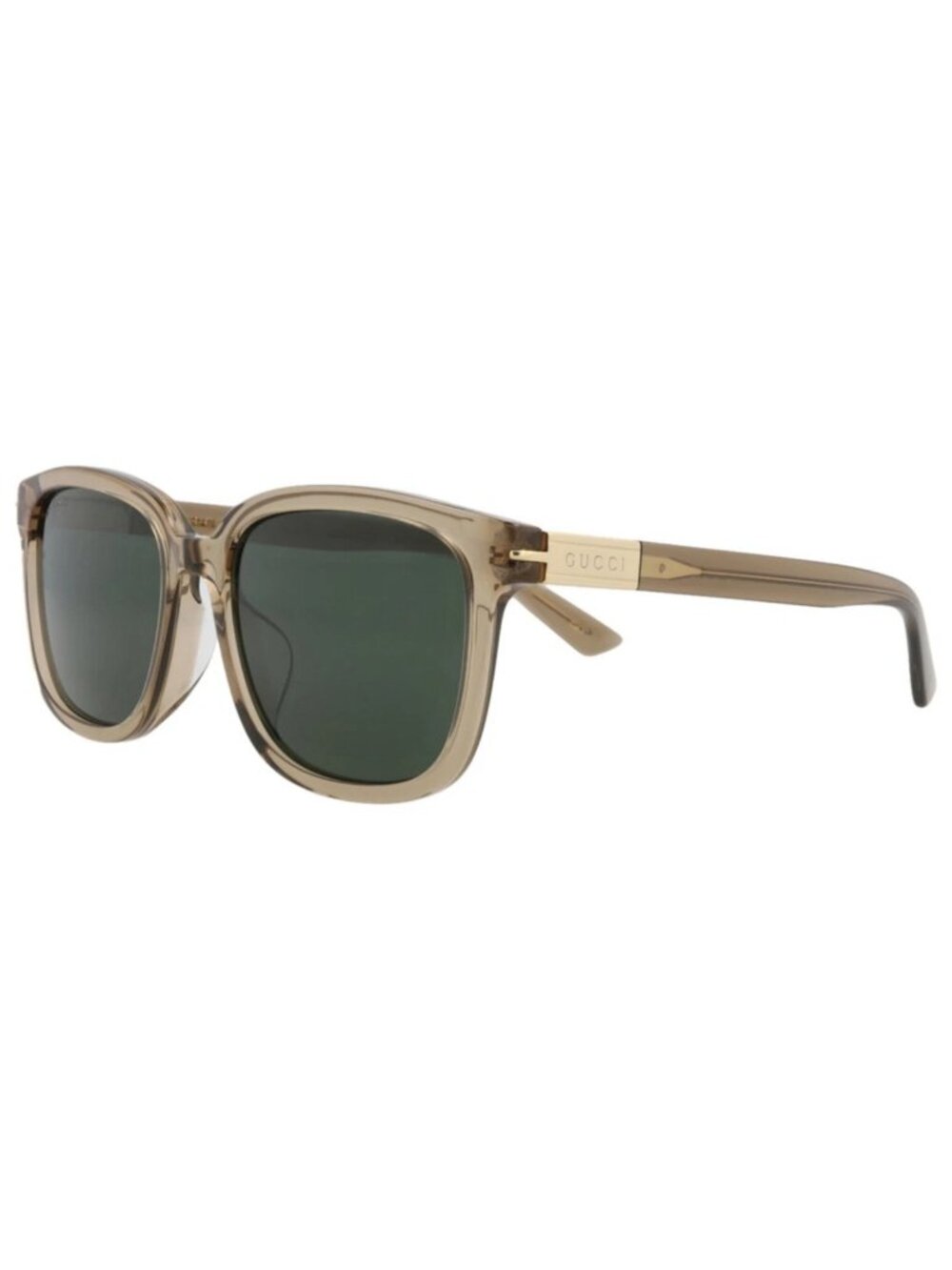 New Gucci Women's Sunglasses Square Rectangle Recycled Acetate Frame Mens Brown